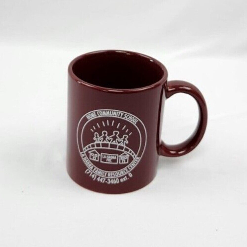 La Habra family resource center mug Burgandy Maroon 12oz Ceramic Coffee Mug Cup